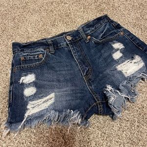 Distressed Jean shorts, size 4